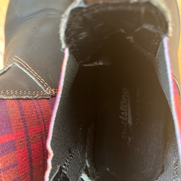 Blundstone Boots Brown with Pink Tartan Size 7 1/2 or 4 1/2 Women - Picture 6 of 13